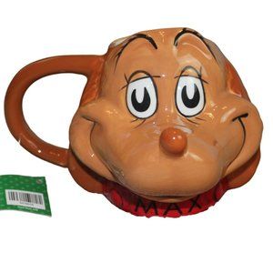 Sleigh Bell Bistro Seuss The Grinch Dog Max 16oz Christmas Ceramic Mug Brown NWT